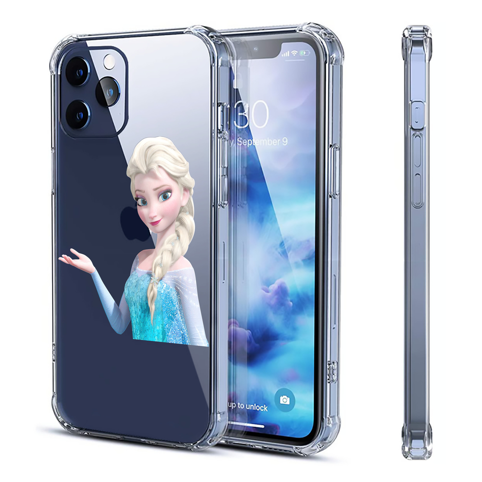 （画像用） アナと雪の女王 アンナ エルサ Frozen Anna Elsa 【iPhone 12シリーズ対応】透明スマホケース（クリアソフトケース）
